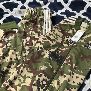 Adidas Green and Brown Joggers Sweatpants